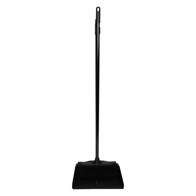 Stoffer en blik op steel actie zwart – Materiaal kunststof, Hoogte 78 cm, 78 cm