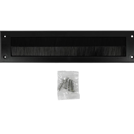 Brievenbus Tochtafsluiter Zwart 340x79mm, Houdt Koude Lucht Buiten