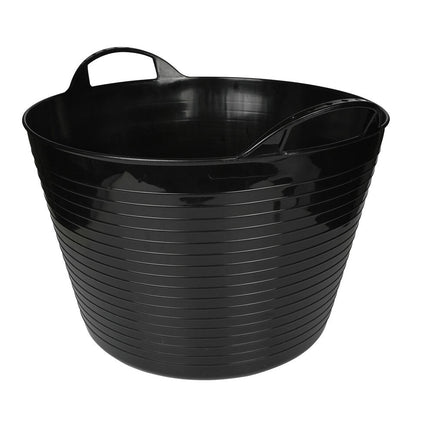 Zwarte Flexibele Mand 22L, 43x43x31 cm, Ideaal voor Tuinprojecten