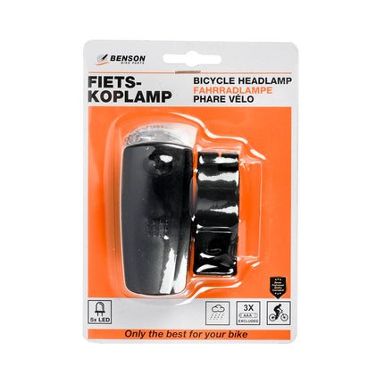Fietskoplamp 5 LED, Voorvork Bevestiging, 3 Verlichtingsstanden