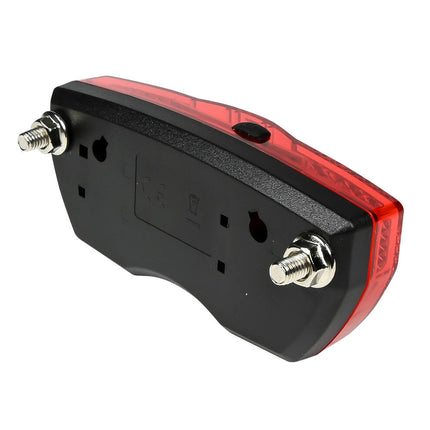 LED Fietsachterlicht 3 Lumen, 3 standen, IPX3, incl. batterijen, universeel