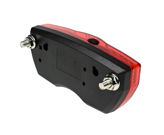 LED Fietsachterlicht 3 Lumen, 3 standen, IPX3, incl. batterijen, universeel