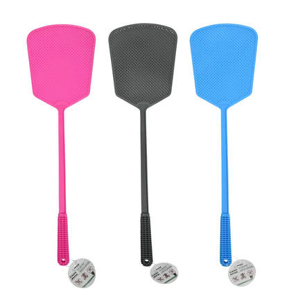 Vliegenmepper mix – Mix van 3 kleuren grijs-blauw-roze, Materiaal kunststof