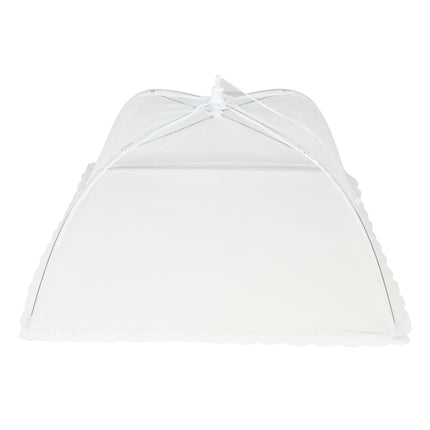 Foodcover opvouwbaar 43 x 43 cm – Kleur wit met wit kant