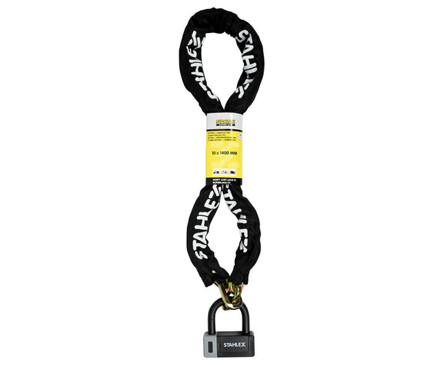 Ketting Hangslot 595: 10 mm Dikte, 1400 mm Lengte, Fiets- en Motorbeveiliging