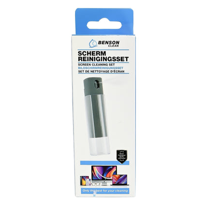 Schermreinigingsset compact 2 in 1 display – Stap 2 Maak schoon met de microvezel-body