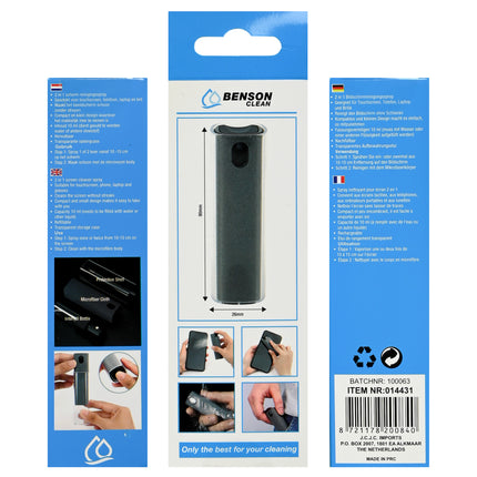 Schermreinigingsset compact 2 in 1 display – Stap 2 Maak schoon met de microvezel-body
