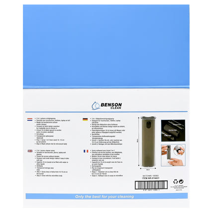 Schermreinigingsset compact 2 in 1 display – Stap 2 Maak schoon met de microvezel-body