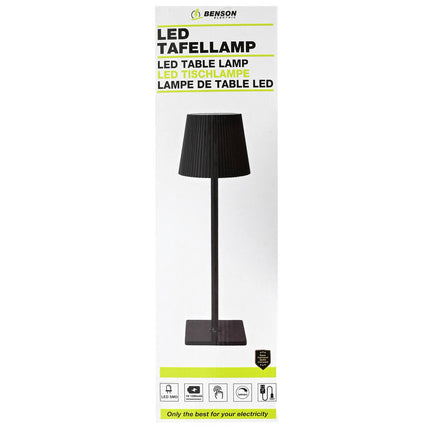 Oplaadbare LED Tafellamp 38cm, USB-C, 3 Lichtstanden, 1200mAh Batterij