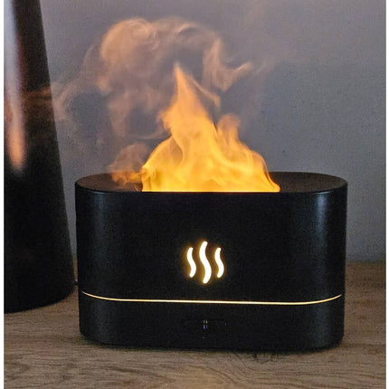 LED Luchtbevochtiger 180ml, Flame Effect, USB-C, Verhoogt Luchtvochtigheid