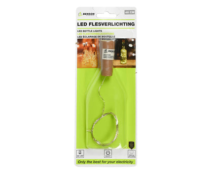 LED Flesverlichting 48cm, Warm Wit, 5 LED's, Incl. Batterijen