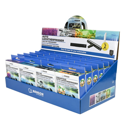 Auto luchtverfrisser aluminium mix display – Houder zwart, Materiaal Ijzer