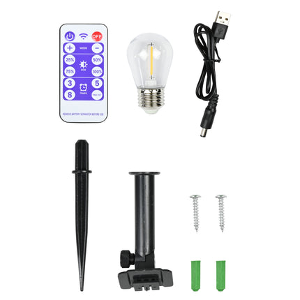 LED lichtsnoer 8 mtr solar IP44 10 dlg – Licht kleur warm wit, Totale lengte 8 m