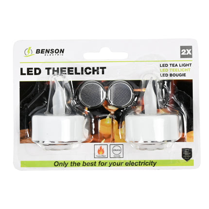 LED theelicht flame effect 2 dlg – Batterij CR2032 (inbegrepen)