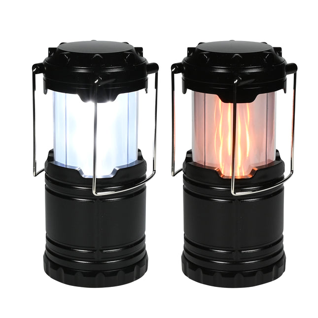 Campinglamp flame effect 2-in-1 – Batterij 3 x AA (niet inbegrepen), Bulb COB, 85 mm