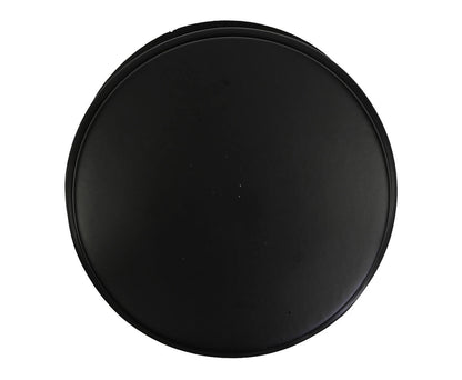 Zwarte RVS Deurstopper ø11 cm, Bescherming met Rubber, 1,1 kg