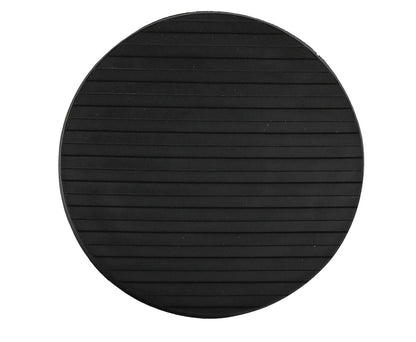 Zwarte RVS Deurstopper ø11 cm, Bescherming met Rubber, 1,1 kg