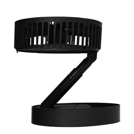Opvouwbare Zwarte Ventilator: Oplaadbaar, Compact, Ideaal voor Reizen