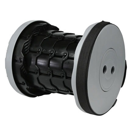 Kruk opvouwbaar draagbaar ABS grijs – Diameter zitting 25 cm, Hoogte 6 - 46 cm