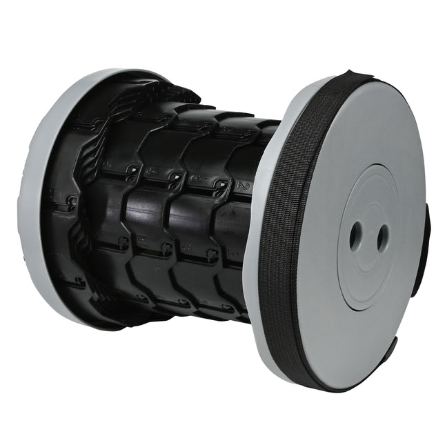 Kruk opvouwbaar draagbaar ABS grijs – Diameter zitting 25 cm, Hoogte 6 - 46 cm