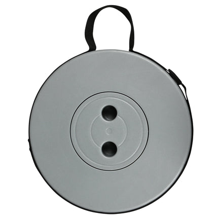 Kruk opvouwbaar draagbaar ABS grijs – Diameter zitting 25 cm, Hoogte 6 - 46 cm