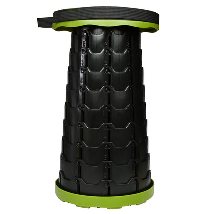 Kruk opvouwbaar draagbaar ABS groen – Diameter zitting 25 cm, Hoogte 6 - 46 cm