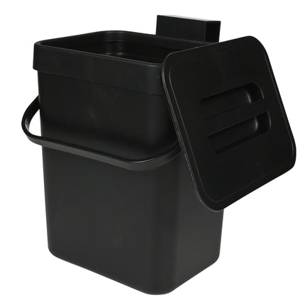 Prullenbak zwart – Inhoud 3 liter, Afmeting 16 x 13 x 20.5 cm, Gewicht 285 gr, Kleur zwart