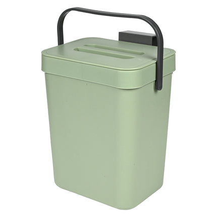 Prullenbak groen – Inhoud 3 liter, Afmeting 16 x 13 x 20.5 cm, Gewicht 285 gr, Kleur groen