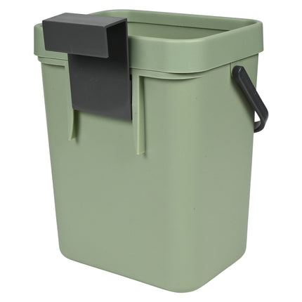 Prullenbak groen – Inhoud 3 liter, Afmeting 16 x 13 x 20.5 cm, Gewicht 285 gr, Kleur groen