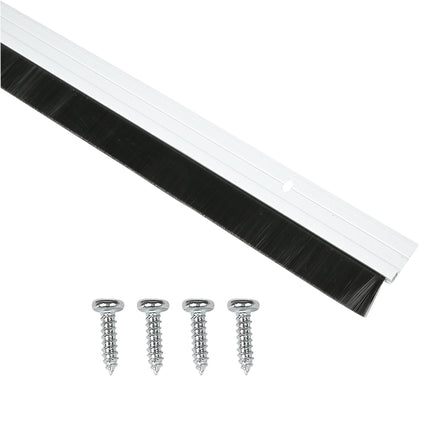 Tochtstrip borstel 100 cm aluminium zilver – Toepassing voor op onderzijde van deuren