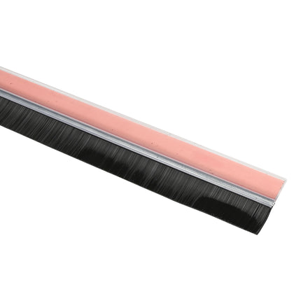 Tochtstrip borstel 100 cm PVC transparant – Toepassing voor op onderzijde van deuren