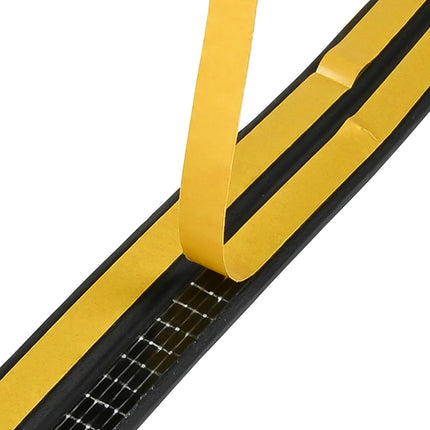 Tochtstrip rubber E-profiel 2 x 3 m zwart – Profiel E, Afmetingen 3 m x 9 mm x 4 mm