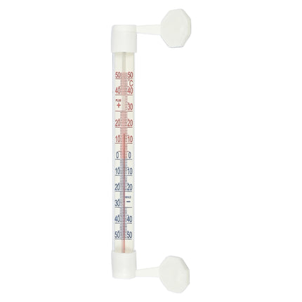 Thermometer met zuignap buiten wit 21 cm – Bereik -50 °C - 50 °C, Kleur wit, 50 °C