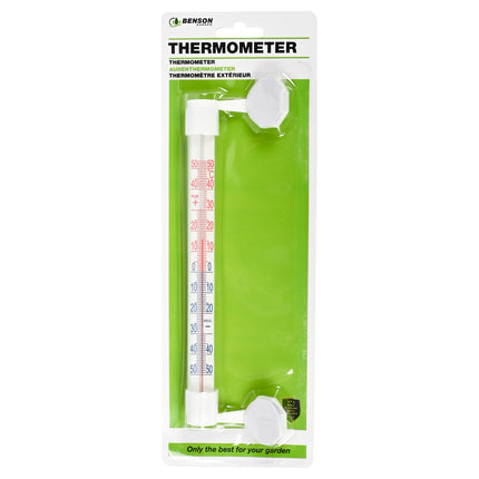 Thermometer met zuignap buiten wit 21 cm – Bereik -50 °C - 50 °C, Kleur wit, 50 °C