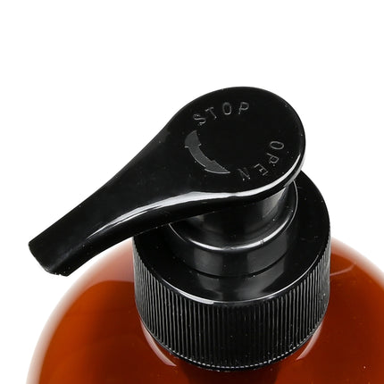 Zeepdispenser bruin – Inhoud 500 ml, Diameter ø 7 cm, Hoogte 19 cm, 500 ml, 7 cm