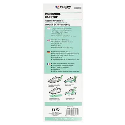 Inlegzool badstof maat 36-45