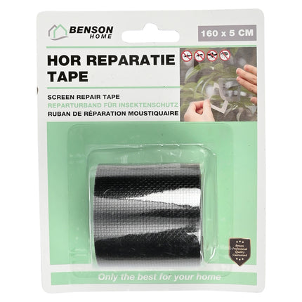 Hor reparatie tape zelfklevend 160x5 cm zwart – Afmetingen 160 x 5 cm