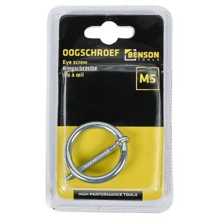 Oogschroef Ø 5 mm – Maat ring Ø5 mm, Binnen diameter ring 26 mm, Lengte schroef 40 mm
