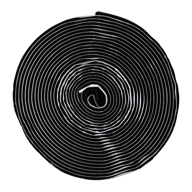 Klittenband zelfklevend zwart 4,5 m – Breedte 19 mm, 19 mm
