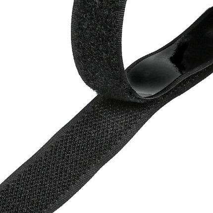Klittenband zelfklevend zwart 4,5 m – Breedte 19 mm, 19 mm