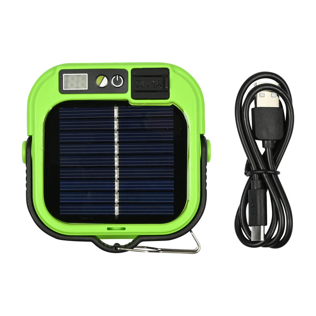 Campinglamp solar met powerbank – Zonnepaneel 5,5 V 0,8W, Afmeting 80 x 80 x 30 mm