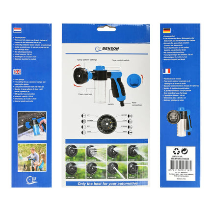 Auto Schuimsproeier 8-in-1, 100ml, 8 sproeipatronen, voor auto & tuin.