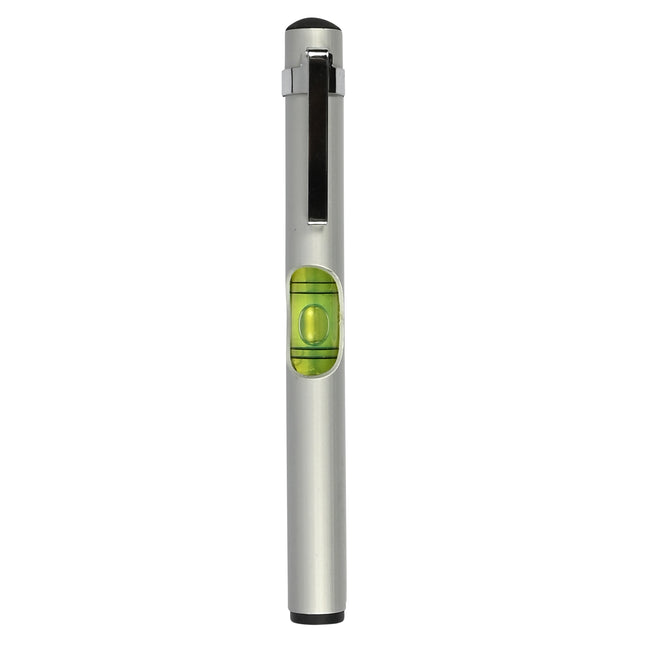 Waterpas pen alu met clip 13 cm – Model pen, Afmetingen ø13 mm x 13 cm, 13 mm