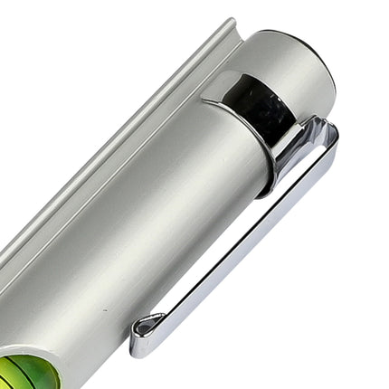 Waterpas pen alu met clip 13 cm – Model pen, Afmetingen ø13 mm x 13 cm, 13 mm