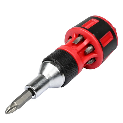 Schroevendraaier ratel stubby met bits 7 dlg – 4 mm, 6 mm
