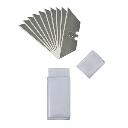 Glasschraper + 10 reservemessen – Afmetingen mes 60 x 19 mm, Lengte totaal 140 mm