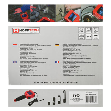 Endoscoop – Scherm 2,4" / LCD-scherm 320 x 240 pixels, Camera HD single ø5,5 mm