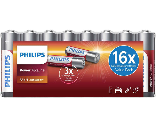 Philips AA 16-pack Batterijen voor Speelgoed en Elektronische Apparaten