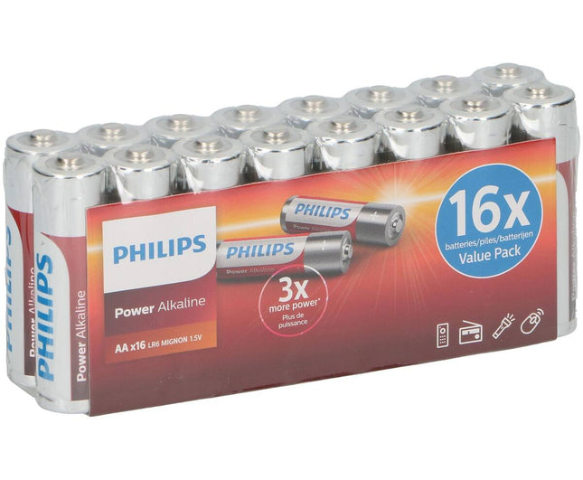Philips AA 16-pack Batterijen voor Speelgoed en Elektronische Apparaten