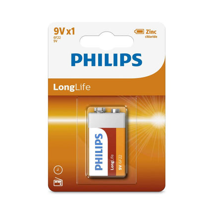 Philips Longlife 9V Batterij 2-Pack - Voor Rookmelders & Speelgoed